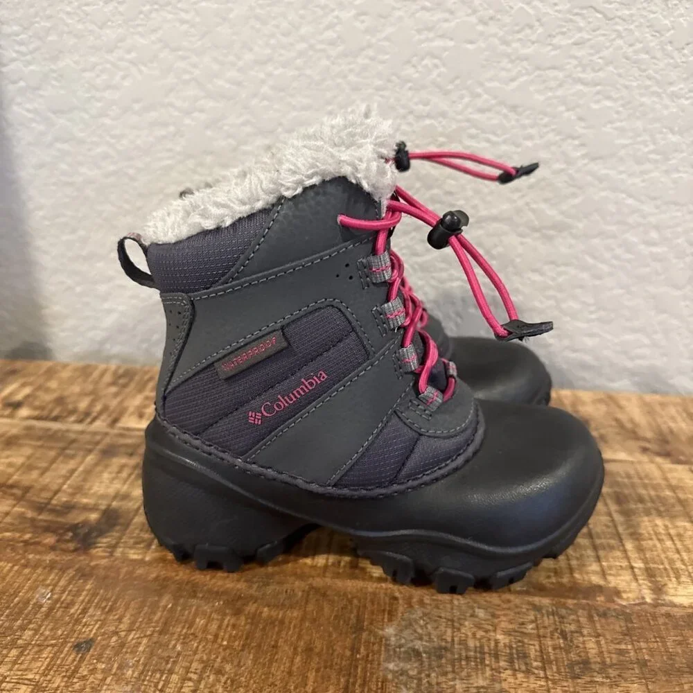 Columbia Little Kids’ Rope Tow™ Waterproof Faux-Fur Trim Boot Size 11 Toddler